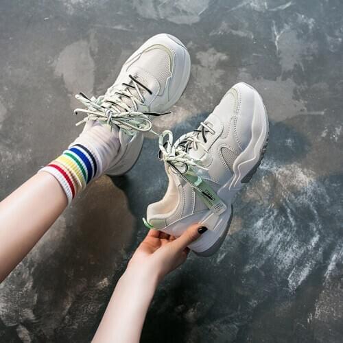 2020 New Womens Chunky Sneakers Basket Women Casual Platform Shoes Female Trainers Ulzzang Dad Shoes High Top Sneakers U21-10