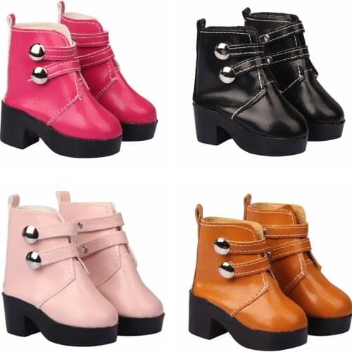 New 5 Colors 7.5CM 1/3 BJD Fashion High Heels PU Leather Shoes for 60cm SD Dolls Shoes Baby Doll Boot Accessories