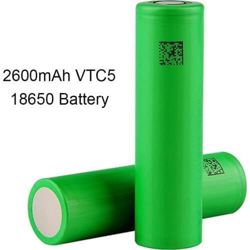 10pcs/lot 3.6V 2600mAh Lithium Li-ion Battery Original VTC5 for Sony High Drain 30A Battery Rechargeable Batteries
