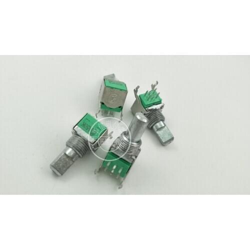 Original new 100% RK097G horizontal double potentiometer A50K handle length 15MMF F095-0062A M9 screw sleeve (SWITCH)