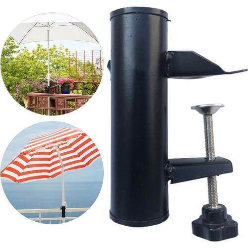 Parasol Holder for Square Balcony Railing Patio Umbrella Support Stand Bracket