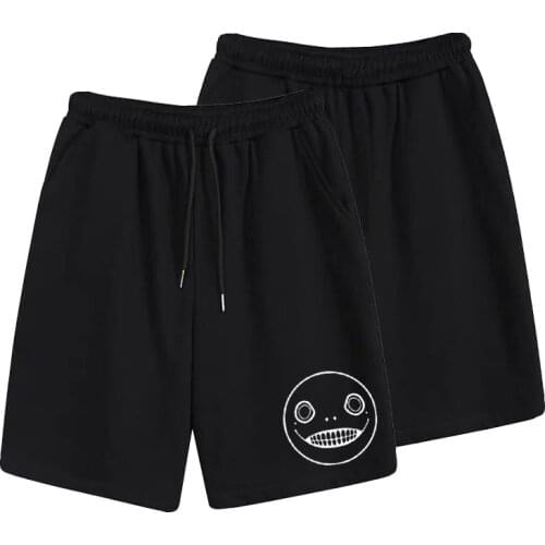 Game Nier Automata Short Pants Yorha 2B Cosplay Black Summer Sweatpants Sportswear Breeches Shorts Men Women Beach Shorts