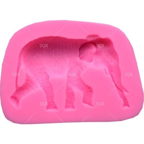 3D ElephantShaped Silicone Mold Fondant Mould Cake Decorating Baking Tools Kitchen Accessories SQ15229
