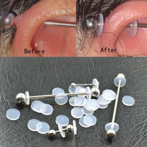 Piercing Healing Silicone Discs Flexible Anti Hyperplasia Saucer Prevents Irritation Inflammation Drilling Ear Stud Nose Ring