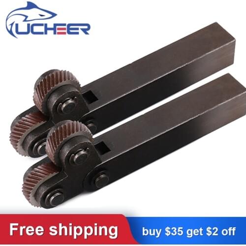 UCHEER 1pc 0.4-3.0mm Reticulated grain Knurling cutter Embossing Wheel Steel Lathe Tool Holder Hob