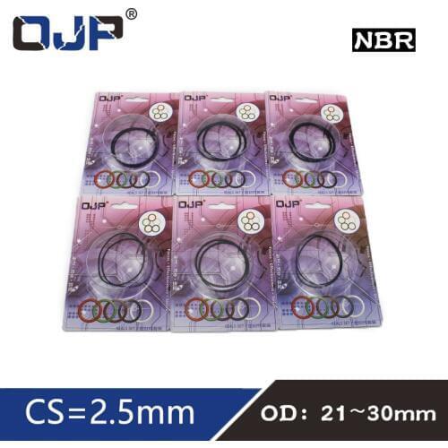 O-ring Waterproof NBR seal O ring Boxed nitrile rubber Gask thickness CS 2.5mm OD21/22/23/24/25/26/27/28/29/30mm