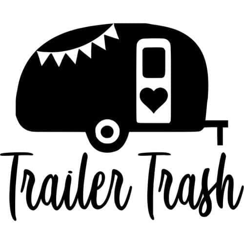 Trailer Trash Camper car stickers Fashion Personality Humour Funny Vinyl Decor Decals Car Styling Stickers