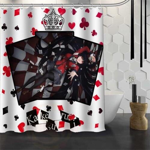 Custom Waterproof Bathroom Kakegurui Shower Curtain Polyester Fabric Bathroom Curtain 165X180cm,180X200cm P