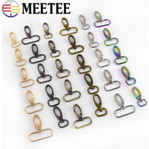 10/20pcs 20/26/32/38mm Metal Bags Strap Buckles Lobster Clasp Collar Carabiner Snap Hook DIY KeyChain Bag Part Accessories