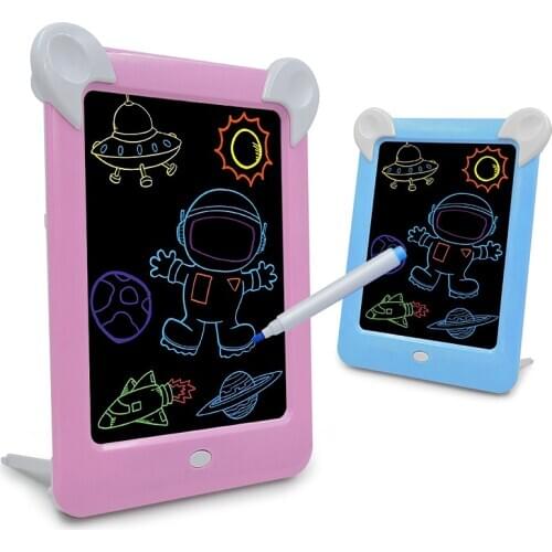 3D Magic Pad LED Luminous Drawing Board Fluorescent Writing Board Children Light Graffiti Painting Message Toy Gift For Kids