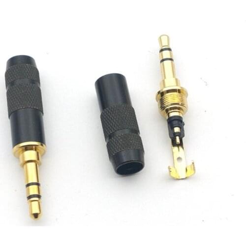 5pcs copper 3.5mm Stereo Male Repair headphone Plug soldering connector sdapter