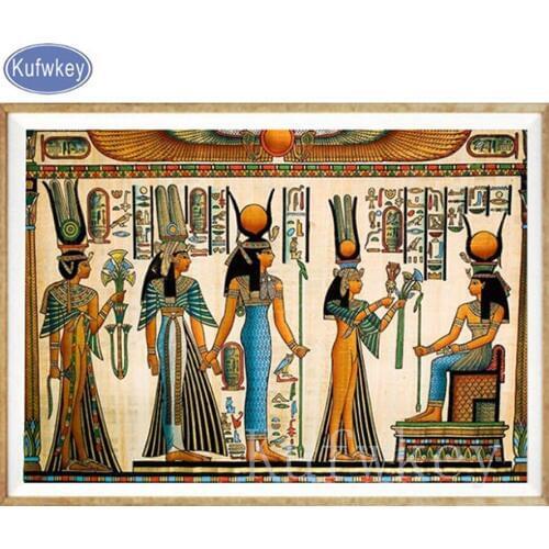 Full Diy Diamond Embroidery"Egypt Portraits"3D Diamond Mosaic picture Square Rhinestone Diamond Painting cross stitch gift