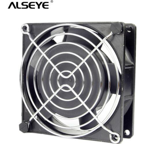 ALSEYE 9cm AC 220/240V Fan Two Ball Bearing Cooling Fan with Cover 50/60 HZ 2600RPM Metal frame 90mm AC cooling fans