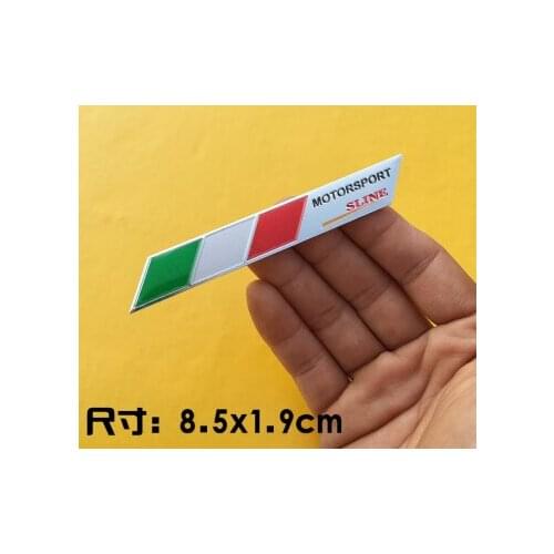 Aluminum Italy Flag Auto Body Side Trunk Decals Sticker Badge Emblem Car Accessories