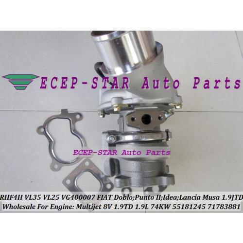 Free Ship RHF4H VL35 71793616 71793619 VL25 VF400007 Turbo For FIAT Doblo Punto II Idea Lancia Musa 03- Multijet 8V 1.9L JTD