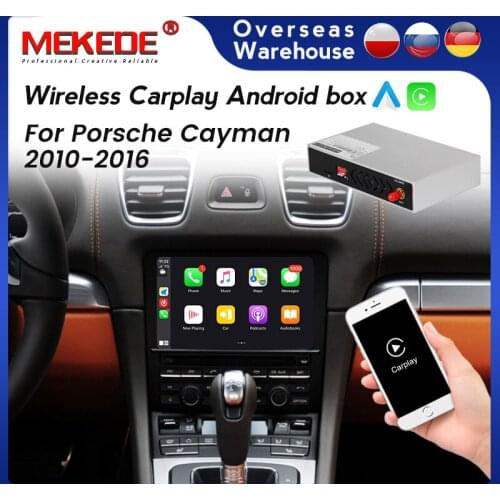 MEKEDE Decoder Box Wireless Apple Carplay Android Auto for Porsche Cayman 2010-2018 PCM3.1 PCM4.0 Support Youtube camera