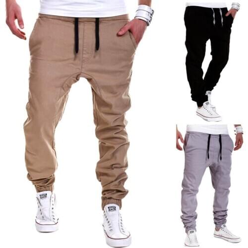 Mens Casual Pants Rope Elastic Waist Pants Large Size Mens Wear Hip Hop Streetwear Pants Men Clothing 2020 Ropa De Hombre