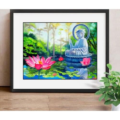 DIY Diamond Embroidery Buddha Handmade Diamond Painting Religion Mosaic Cross Stitch Kits Home Decor 5D