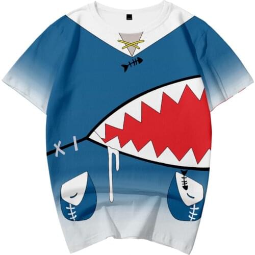 HOLOLIVE Vtuber Gawr Gura dress up 3D Print Spring Summer Preppy MenWomen Street Clothes T-shirt Youthful Retro Innovation