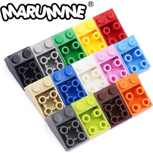 Marumine 2x3 Slope MOC Bricks Parts 50PCS Inverted Classic Creator Bulk Building Blocks Compatible with 3747 Accessories