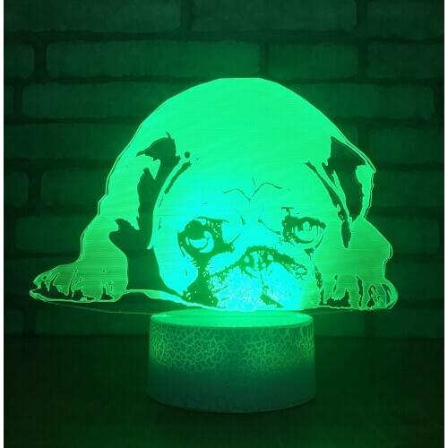 Cute Cartoon Dog Figure led 3D Night Light for Bedroom Decor Bedside Decoration Lighting USB Table Lamp Kids Xmas Birthday Gift