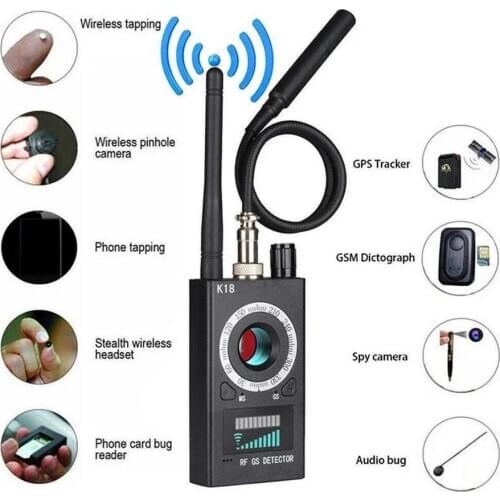 K18 Multi-function Anti Detector Bug Mini Audio SPY-Camera GSM Finder GPS Signal Lens RF Locator Tracker Detect Wireless Camera