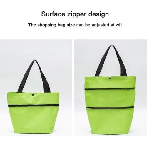 Multifunctional Folding Shopping Cart Bag Trolley Retractable Tug Bag Supermarket Shopping Bag Portable Grocery Shopping Cart
