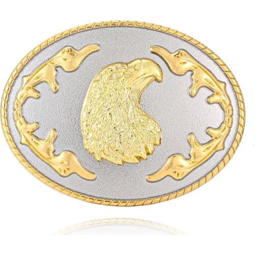 KDG western cowboy zinc alloy two-color animal belt buckle leather mens belt animal buckle with jeans belt accessories