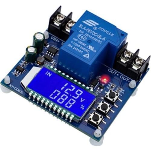 DC6-60V 30A Storage Battery Charging Control Module Protection Board Charger Time Switch LCD Display XY-CD63L