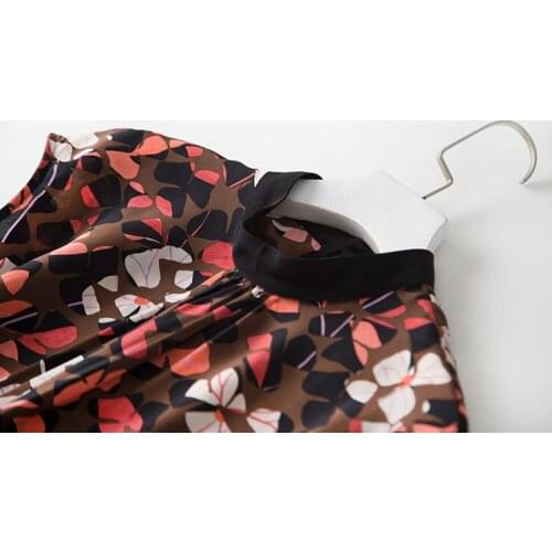 Dress Summer Women Real Silk Dresses Vintage Sleeveless Long Vestidos Female Beach Evening Party Ropa Mujer Dresses A04422