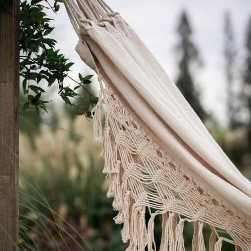 Portable Hammock Garden Sleeping Bed Tassel Design Hanging Bed for Indoor Outdoor MC889