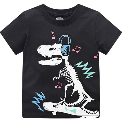 Jumping meters Animals Applique Baby Tees Tops Boys Cotton Clothes stripe Bird t shirts kids boys designs children girl top
