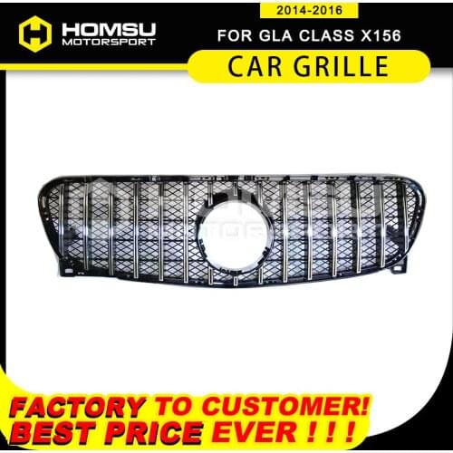 GT grill Without emblem front grille Suitable for NEW GLA X156 Class GT R GTR GLA200 GLA250 GLA260 racing grille 2017-2018