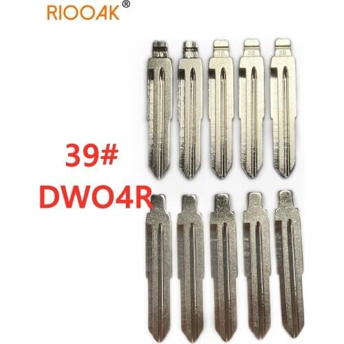 RIOOAK 10 pcs/lot #39 lishi DWO4R Metal Blank Uncut Flip KD VVDI Remote Key Blade for Buick GL8 Excelle Chevrolet LOVA SAIL