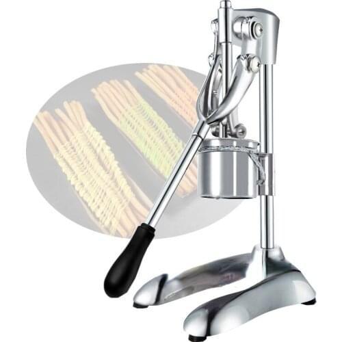 Manual Potato Chips Squeezer Aluminum Alloy French Fries Maker Long Potato Cutting Machine Dough Squeezer Food Processors