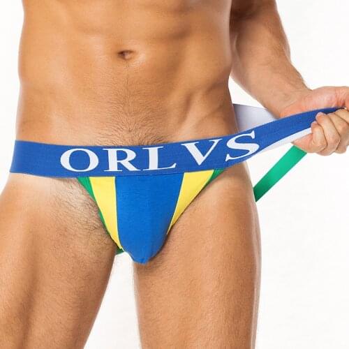 ORLVS G-strings Oversized Pouch Design Underwaer Stitching Color Elastic Restoring Force Non Side Seam Moderation Thick Shorts