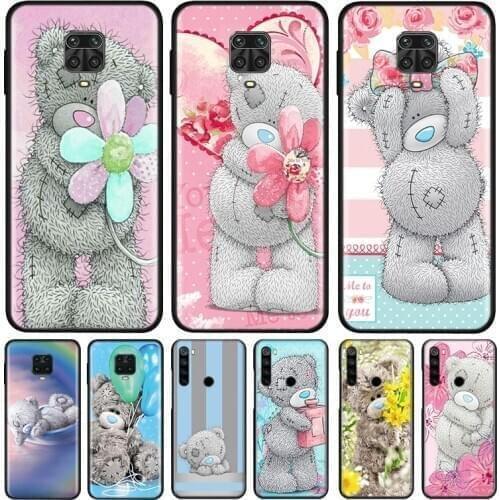 Cute Teddy Bear Silicone Cover For Xiaomi Redmi Note 9 9A 9C 9S Pro Max 8T 8 7 6 5 Pro 5A 4X 4 Prime Phone Case