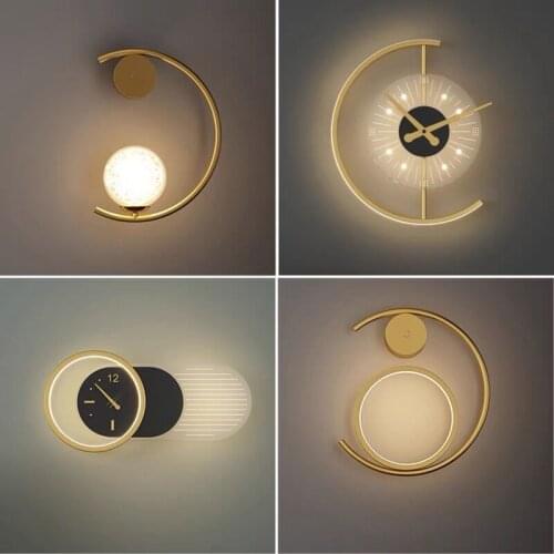 Nordic wall lamp bedroom bedside lamp simple post-modern light luxury living room background wall lamp corridor aisle decorate