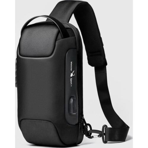 Fashion Crossbody Bag For Men Waterproof USB Multifunction Male Shoulder Bag Anti-Theft mens cross body bag bandolera hombre