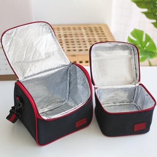 Women Kids Men Ice Fresh Keeping Storage Gear Tote Fashion Portable Insulated Oxford Lunch Bag Thermal Bento Picnic Cooler Pouch