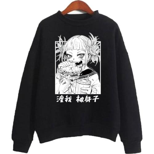My Hero Academia Hoodies Japanese Himiko Toga Printed Mens Hoodie Streetwear Casual Sweatshirts