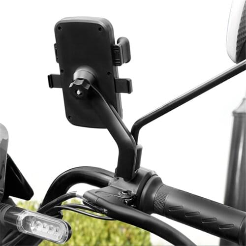 Bicycle Motorcycle Mobile Phone Holder for 4.7-6.5 inches Mobile Phone Bracket 360 Degree Rotation Bike Motor Phone Holder