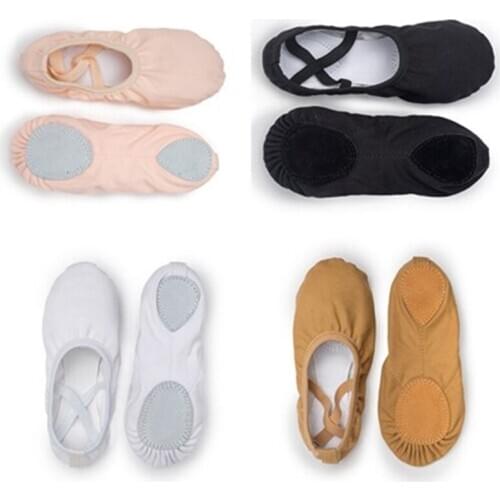 USHINE EU23-45 professional quality red slippers canvas soft sole belly yoga gym ballet dance shoes girls woman man ballerina