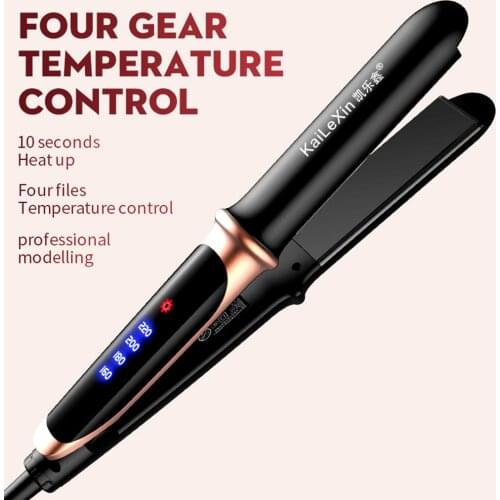 Hair Straightener Temperature Adjustment Professional Curler Hair Flat Ceramic Heating Plate Salon Styling Tool LED Display