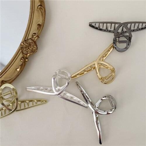 1 Pc Women Girls Korean Style Hair Claws Geometric Fashion Hair Accessories Big Size Simple Hair Clips Headwear For Women