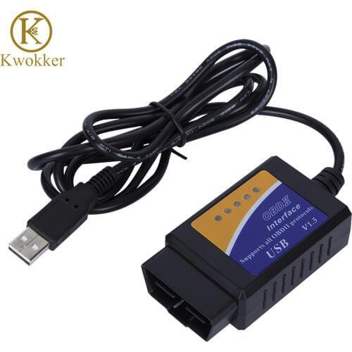 Factory Price OBD/OBDII Scanner ELM 327 Car Diagnostic Interface Scan Tool ELM327 USB Supports all OBD 2 Protocols Diag Tool