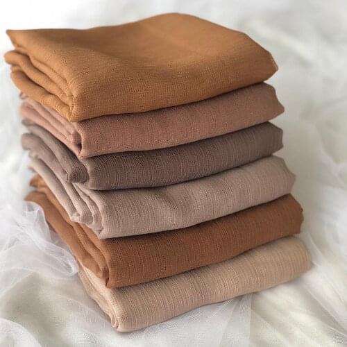 Winter Scarf Women Crinkled Pleated Cotton Hijabs Headband Islamic hijabs Scarves 175*70cm