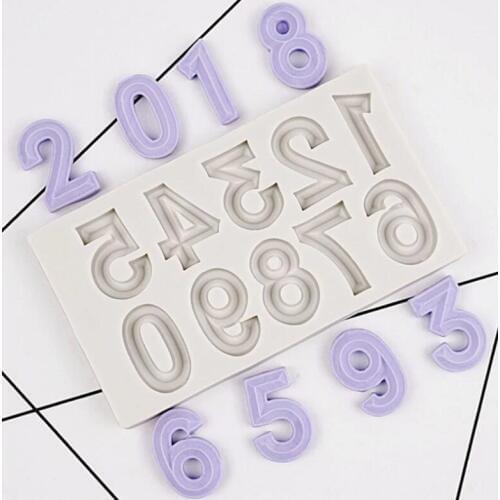 0-9 Number Silicone Mold Fondant Mould Cake Decorating Tools Chocolate Gumpaste Mold, Sugarcraft, Kitchen Accessories