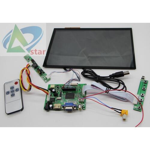 10.1 inch 1920x1200 16:10 LCD capacitive touch screen kit car drive display suite VGA+2AV+HDMI AV2 astern is preferred