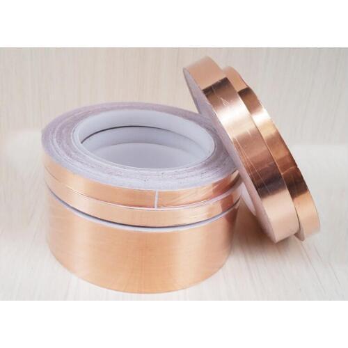 10 rolls of 50m unilateral electricity conductive copper foil industrial adhesive tape for shielding, Item No. IT008